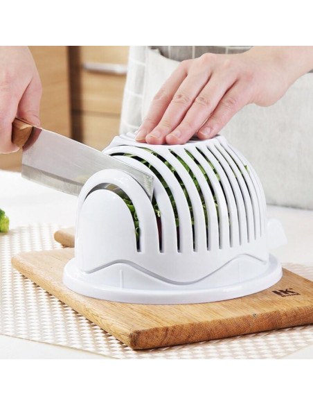 Cortador de Ensalada Multifuncional Dependable 23.5x17.8cm Blanco
