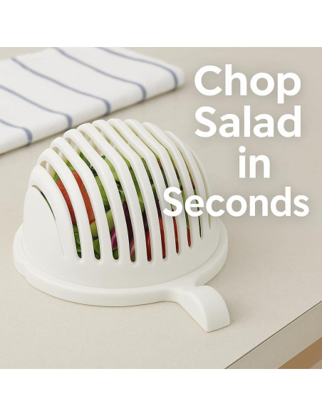 Cortador de Ensalada Multifuncional Dependable 23.5x17.8cm Blanco