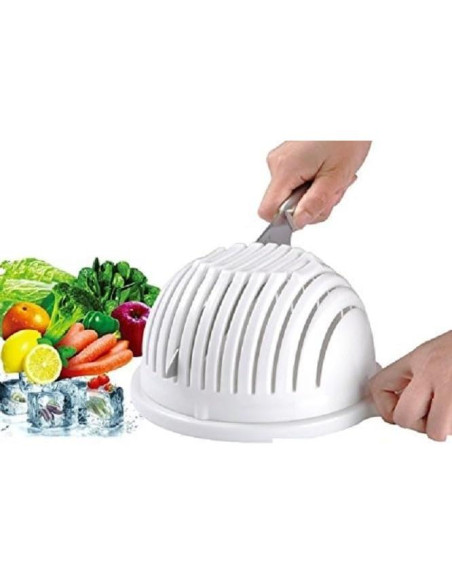 Cortador de Ensalada Multifuncional Dependable 23.5x17.8cm Blanco
