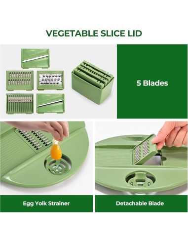 Escurridor de Ensalada SUSTEAS 4.5L con Colador y Rallador