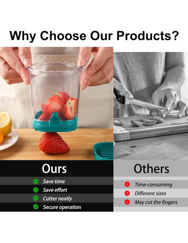 Cortador de Frutas CEHNCEH Multifuncional Azul 10 cm