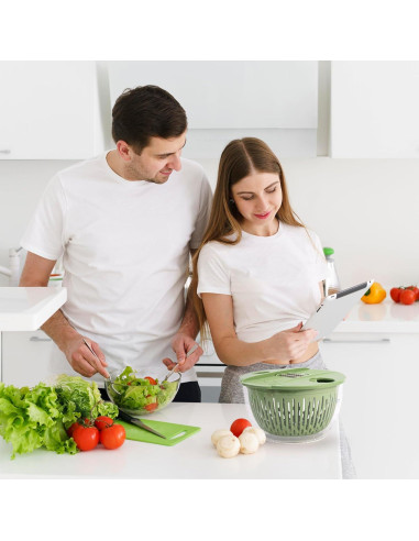 Escurridor de Ensalada SUSTEAS 4.5L con Colador y Rallador