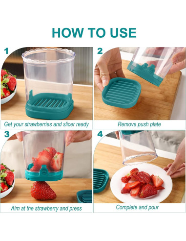 Cortador de Frutas CEHNCEH Multifuncional Azul 10 cm