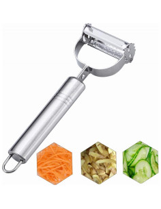 Pelador de Verduras Yhtawoo 2 en 1 Acero Inoxidable Ultra Afilado 2