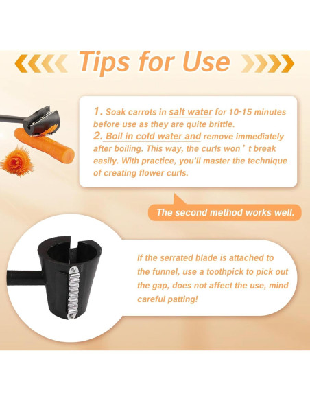 Juego de Herramientas para Tallar Verduras YAFIYGI 2 Piezas