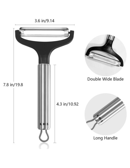 Pelador de Verduras LHS Ergonómico Acero Inoxidable 20,5 cm