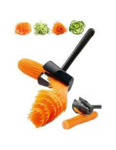 Cortador y pelador de zanahorias DAJOOEE negro plástico