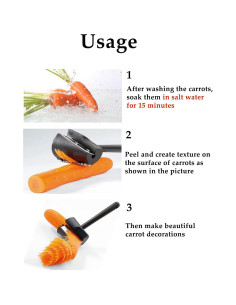 Cortador y pelador de zanahorias DAJOOEE negro plástico 2