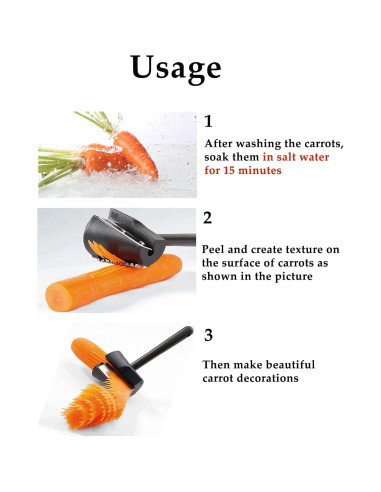 Cortador y pelador de zanahorias DAJOOEE negro plástico