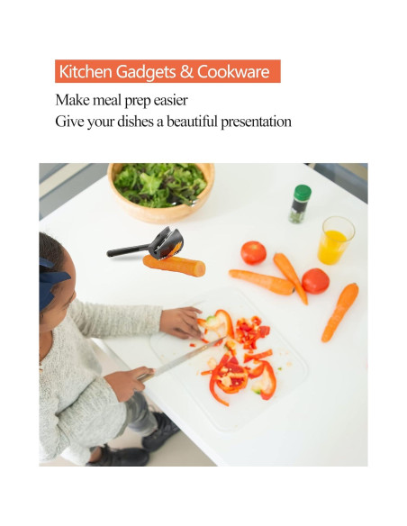 Cortador y pelador de zanahorias DAJOOEE negro plástico