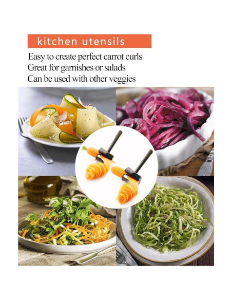 Cortador y pelador de zanahorias DAJOOEE negro plástico