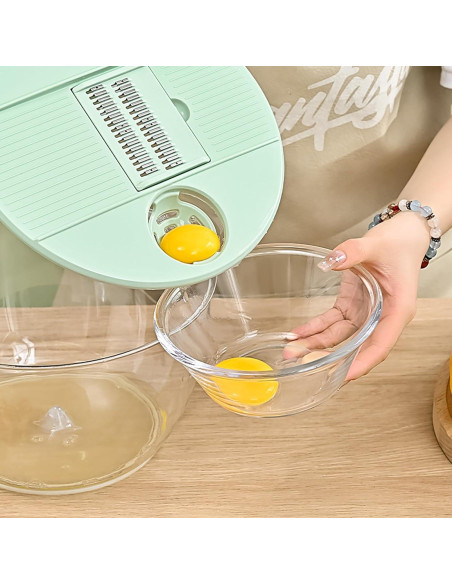 Airpro Ensaladera Grande 5.3L Verde Blanco con Cuchillas