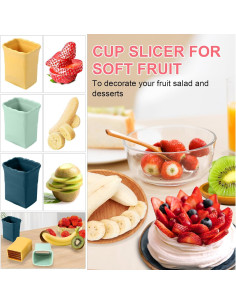 Juego de 6 Cortadores de Frutas Dokpod + 3 Cepillos 2