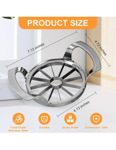 Cortador de Manzanas Obsoorth 12 Cuchillas Acero Inoxidable 2