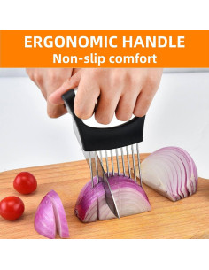 Soporte Cortador de Cebolla SNSZNMY Acero Inoxidable 1 Paquete 2