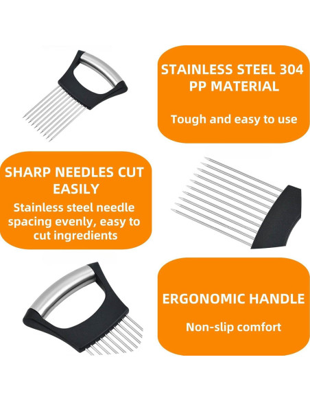 Soporte Cortador de Cebolla SNSZNMY Acero Inoxidable 1 Paquete