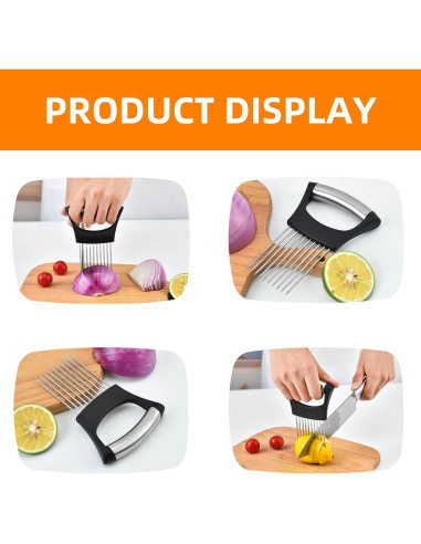 Soporte Cortador de Cebolla SNSZNMY Acero Inoxidable 1 Paquete