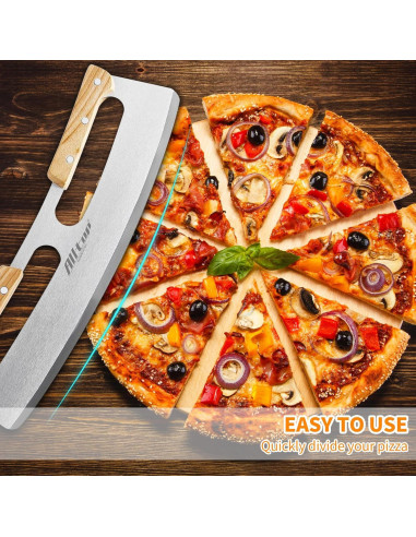 Cortador de Pizza ALLTOP Acero Inoxidable 35,56 cm Doble Mango
