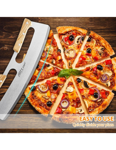 Cortador de Pizza ALLTOP Acero Inoxidable 35,56 cm Doble Mango