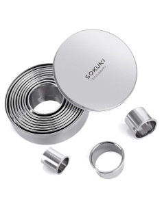 Juego de Cortadores de Galletas SOKUNI Acero Inoxidable 12 Pzas