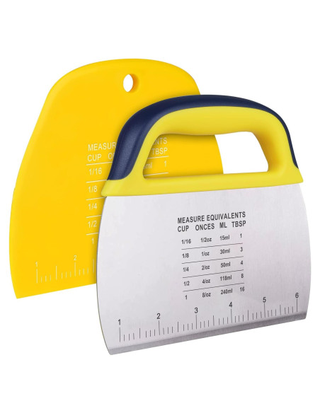 Raspador de Masa YGDZ 2 Pcs Acero Inoxidable y Plástico