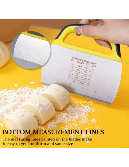 Raspador de Masa YGDZ 2 Pcs Acero Inoxidable y Plástico