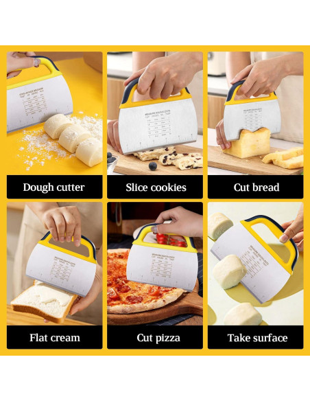 Raspador de Masa YGDZ 2 Pcs Acero Inoxidable y Plástico