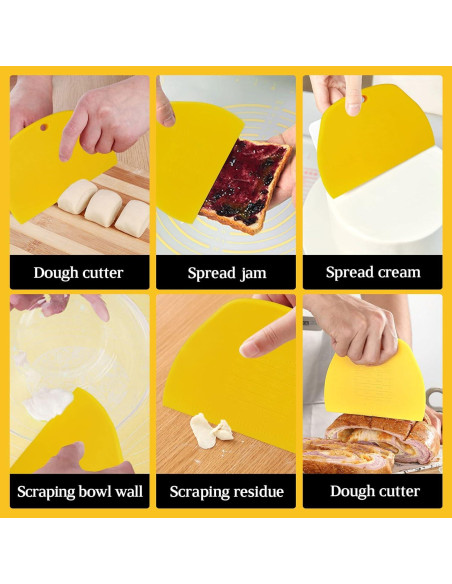 Raspador de Masa YGDZ 2 Pcs Acero Inoxidable y Plástico