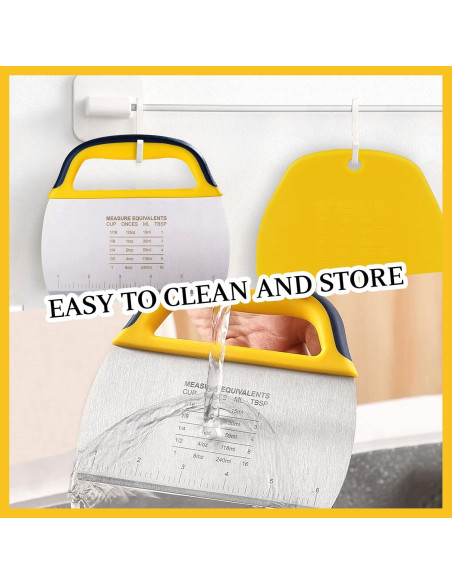 Raspador de Masa YGDZ 2 Pcs Acero Inoxidable y Plástico