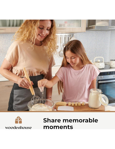 Batidor de Masa Danés Woodenhouse 33 cm Acero Inoxidable