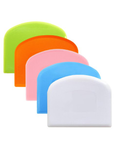 Cortador de Masa CEWIFO 5 Pcs Raspadores de Plástico PE