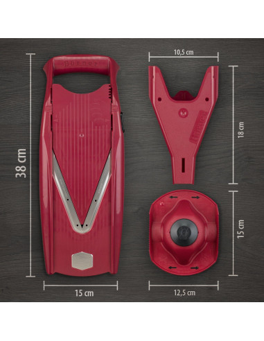 Mandolina V Power Brner V-7000 Roja - 10 Cortes Diferentes
