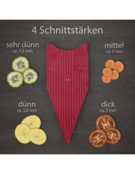 Mandolina V Power Brner V-7000 Roja - 10 Cortes Diferentes