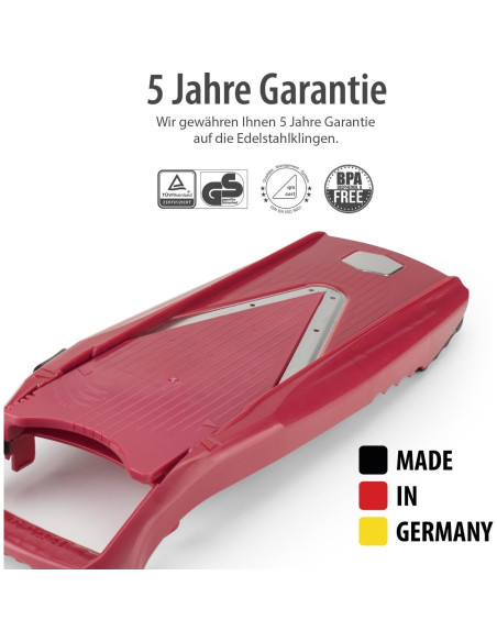 Mandolina V Power Brner V-7000 Roja - 10 Cortes Diferentes