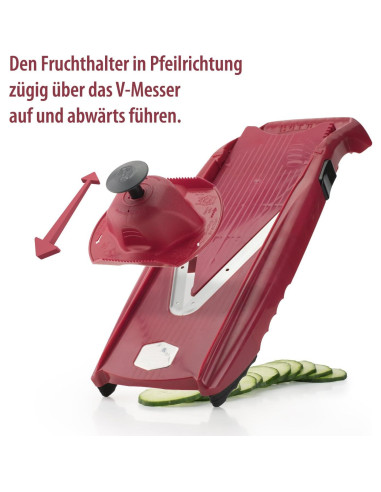 Mandolina V Power Brner V-7000 Roja - 10 Cortes Diferentes