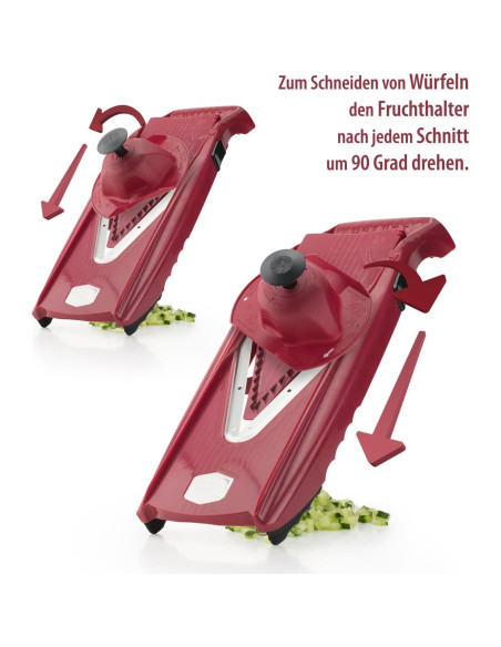 Mandolina V Power Brner V-7000 Roja - 10 Cortes Diferentes