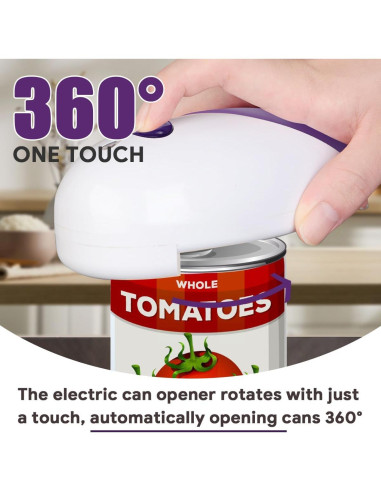 Abrelatas Eléctrico Automático AQUOX Púrpura 198g