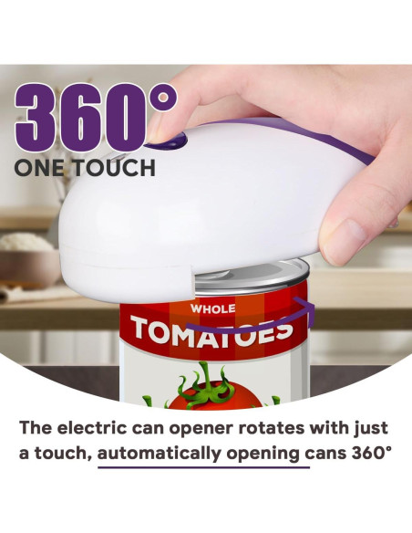 Abrelatas Eléctrico Automático AQUOX Púrpura 198g