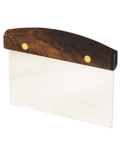 Raspador de Masa Lamson 15x7 cm Acero Inoxidable y Nogal