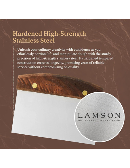 Raspador de Masa Lamson 15x7 cm Acero Inoxidable y Nogal Raspador de Masa Lamson 15x7 cm Acero Inoxidable y Nogal