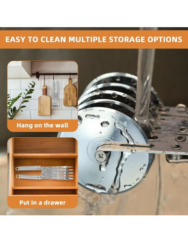 Cortador de Pastelería Profesional Gosknor 5 Ruedas Acero Inoxidable