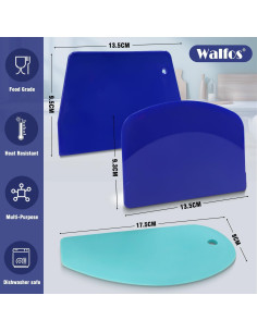 Juego de Raspadores de Masa Walfos 3 Piezas Silicona 2