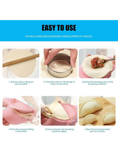 Prensa para Empanadas HLANBABYAMZ 3 Tamaños 10,67 cm