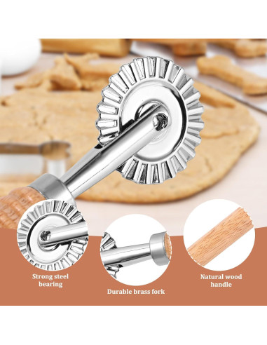 Cortador de Masa SHANGSKY con Mango de Madera 16 cm