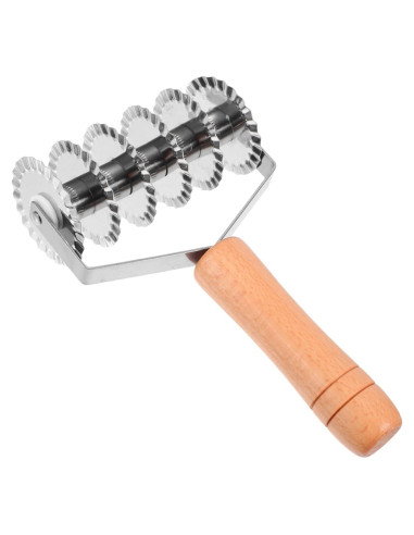 Cortador de Rejilla OSALADI de Acero Inoxidable con Mango de Madera