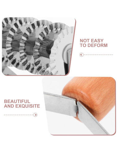 Cortador de Rejilla OSALADI de Acero Inoxidable con Mango de Madera