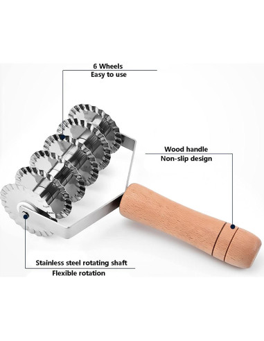 Cortador de Masa Rejilla Dadamong de Acero Inoxidable 20.1 cm