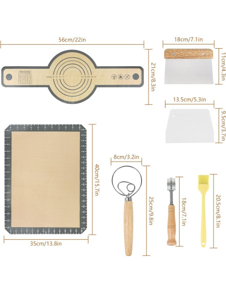 Juego de Herramientas para Hacer Pan Yintok 7 Piezas