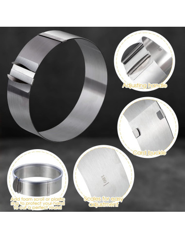 Cortador de Galletas Redondo Ajustable Amylove 15-30 cm