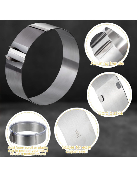 Cortador de Galletas Redondo Ajustable Amylove 15-30 cm